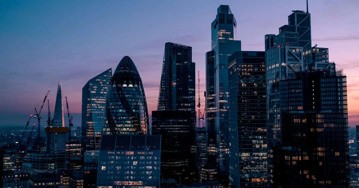 The City of London at dusk